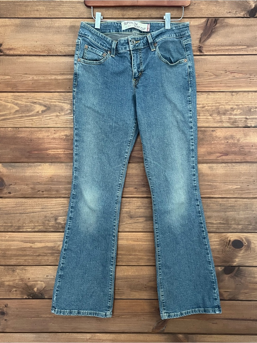 Levi's 518 Super Low Bootcut Vintage Y2K Blue Jeans Size 7 Short